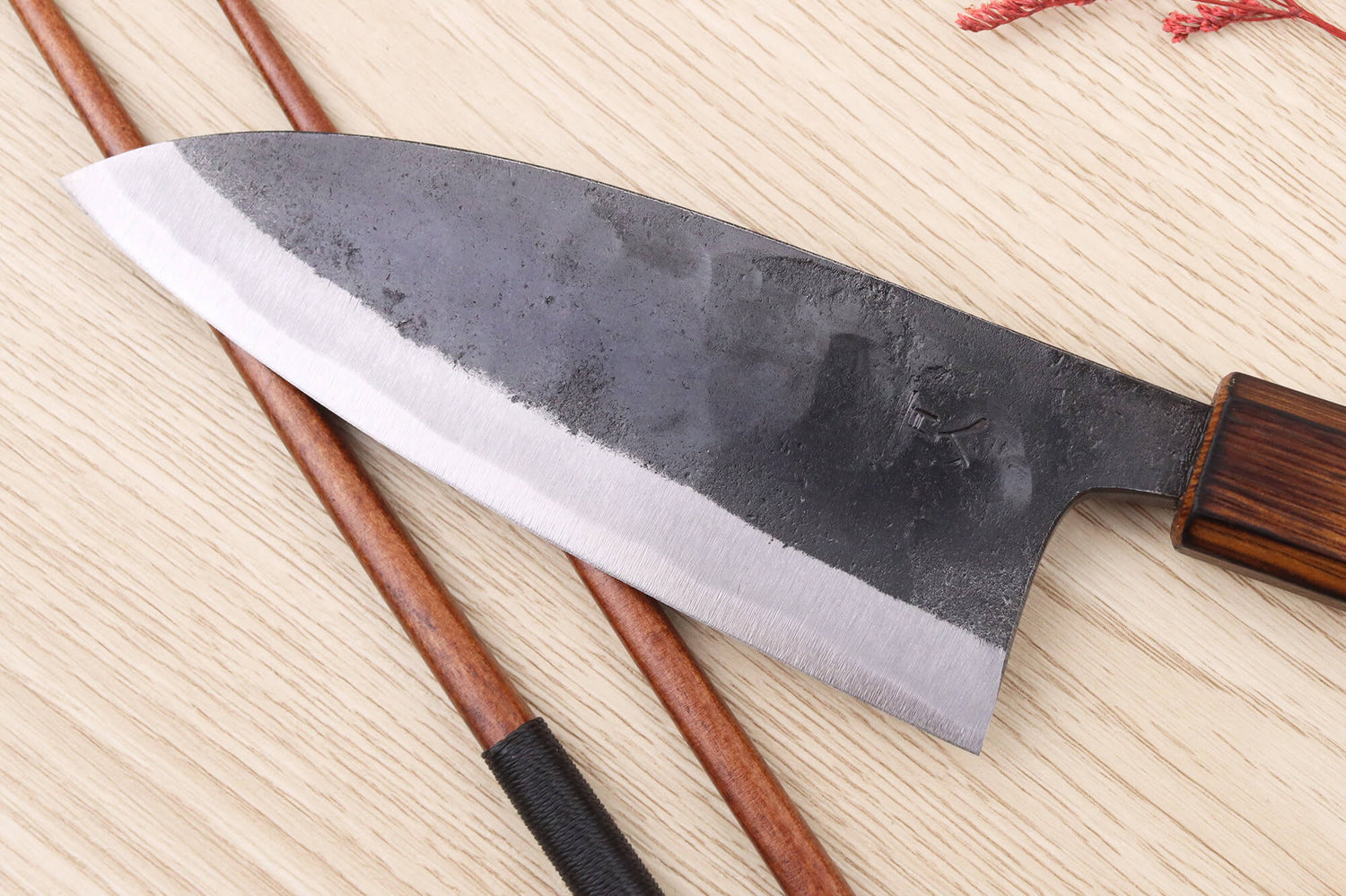 Couteau deba 13,5cm japonais artisanal Hidetsune BS2