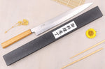 Couteau yanagiba 30cm artisanal japonais Tsunehisa AUS-8 manche en chêne