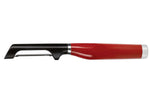 Éplucheur Kitchen Aid Euro lame dentée double tranchant en acier inoxydable - Rouge