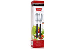 Set 2 couverts à salade Triangle en inox brossé et manche en polypropylène
