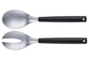 Set 2 couverts à salade Triangle en inox brossé et manche en polypropylène