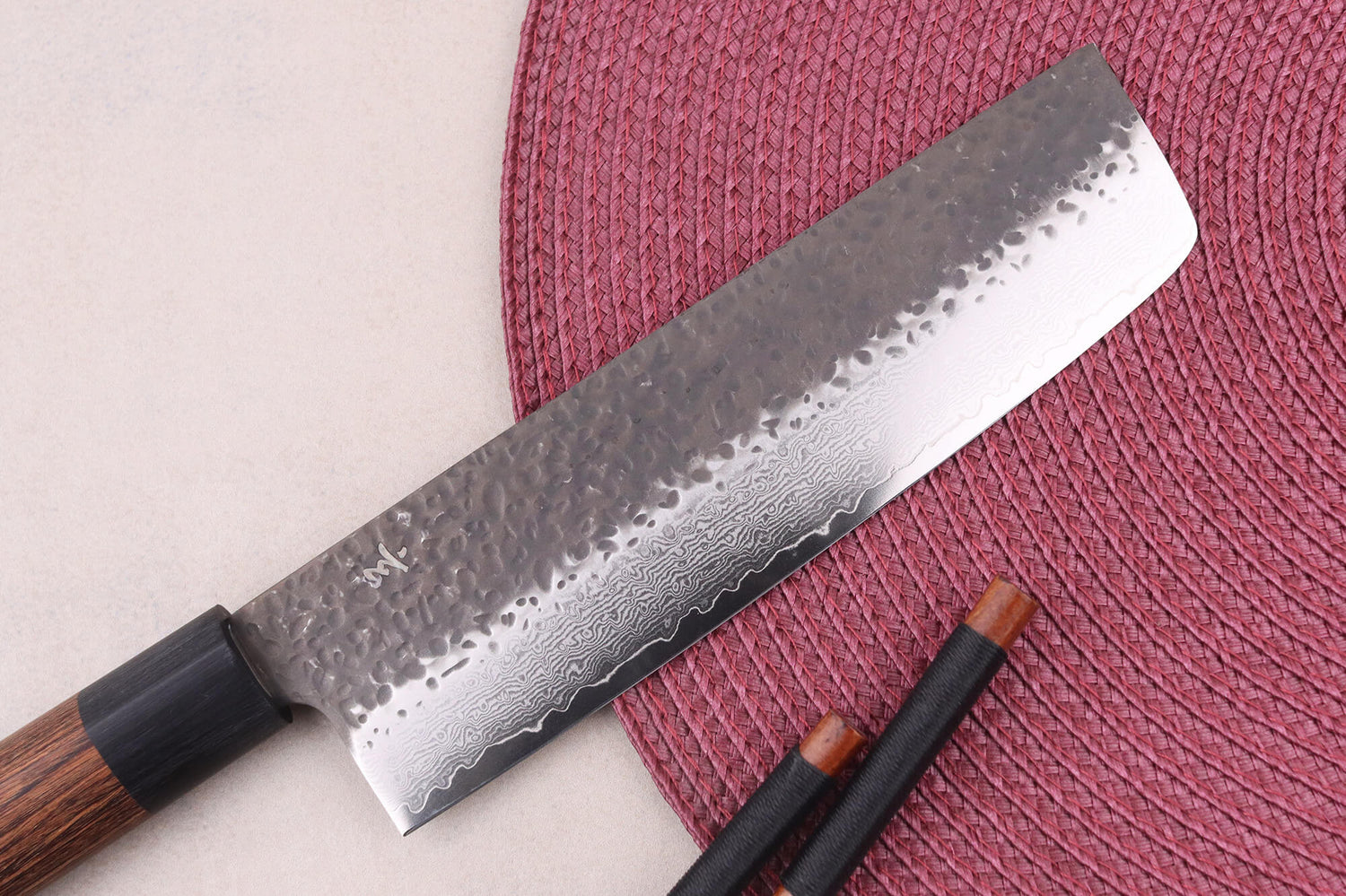 Couteau nakiri 17cm japonais Shizu Hamono Gen VG10 damas