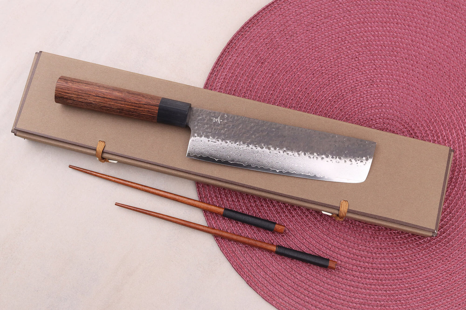 Couteau nakiri 17cm japonais Shizu Hamono Gen VG10 damas