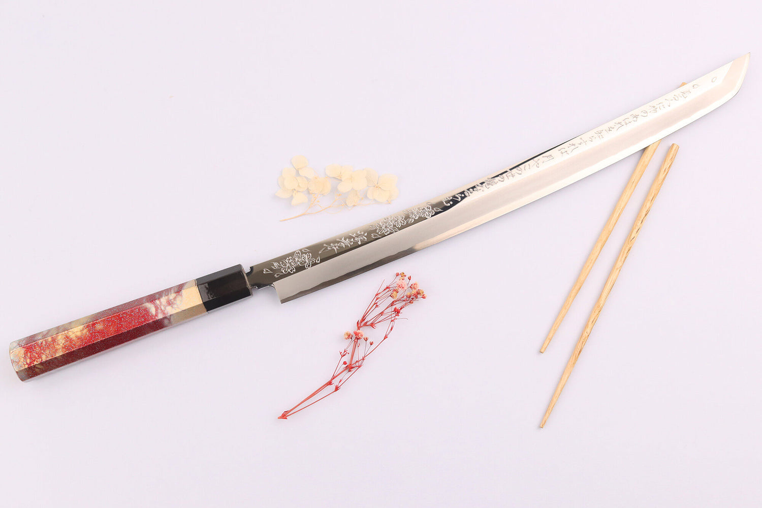 Couteau sakimaru takohiki 39cm japonais artisanal Sakai Takayuki Rinka