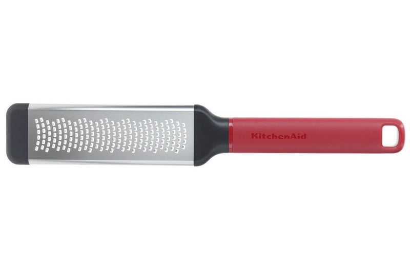 Râpe Kitchen Aid grains fins en acier inoxydable - Rouge