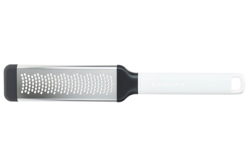 Râpe Kitchen Aid grains fins en acier inoxydable - Blanc porcelaine