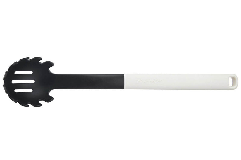 Louche à spaghetti Kitchen Aid en nylon 34cm - Blanc porcelaine