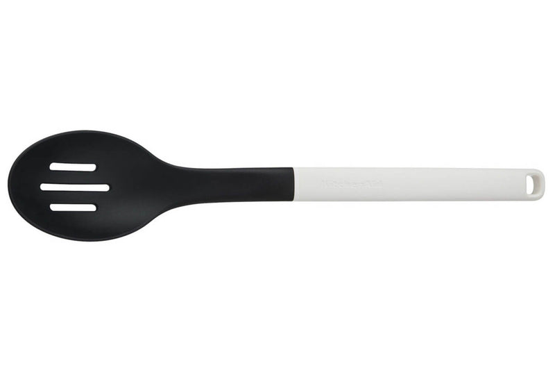 Cuillère ajourée Kitchen Aid en nylon 34cm - Blanc porcelaine