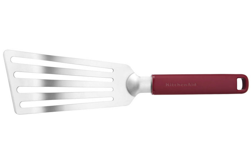 Spatule de cuisine ajourée Kitchen Aid en acier inoxydable 31,5cm - Rouge