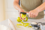 Éplucheur Kitchen Aid Euro lame dentée double tranchant en acier inoxydable - Blanc porcelaine