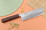 Couteau nakiri 16,5cm japonais artisanal Yuzo Enju Damas 440C