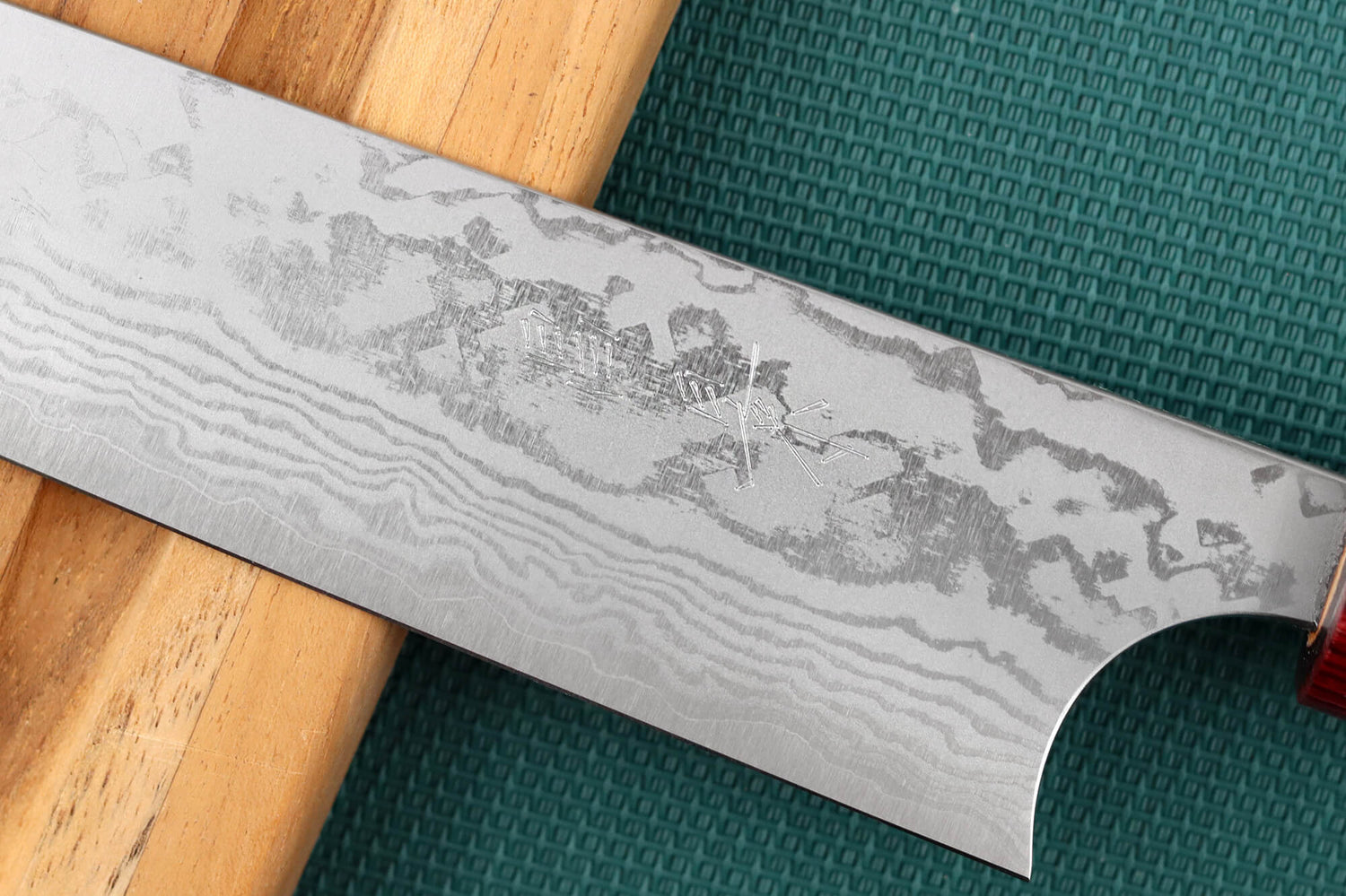 Couteau sujihiki japonais artisanal Masagake Kiri 27cm damas 49 couches