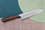 Couteau de chef 18cm japonais artisanal Masutani martelé manche en chêne