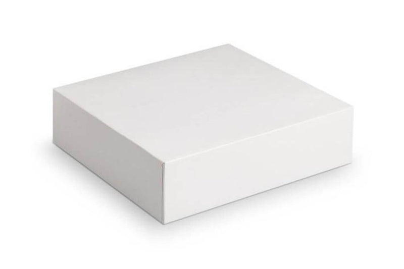 Boîte à gâteaux Patisdécor en carton blanc - 26 x 26 x 5 cm