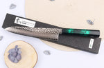Couteau de chef japonais 21cm Sakai Takayuki Nanairo Green Damas VG10