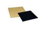 Set de 5 cartons carrés or/noir Patisdécor 28x28cm