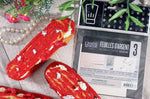 Set de 3 feuilles d'argent alimentaire Patisdécor 8x8cm