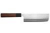 Couteau nakiri 16,5cm japonais artisanal Makoto Kurosaki VG7 Damas martelé