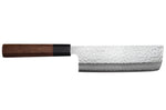 Couteau nakiri 16,5cm japonais artisanal Makoto Kurosaki VG7 Damas martelé