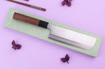 Couteau nakiri 16,5cm japonais artisanal Makoto Kurosaki VG7 Damas martelé