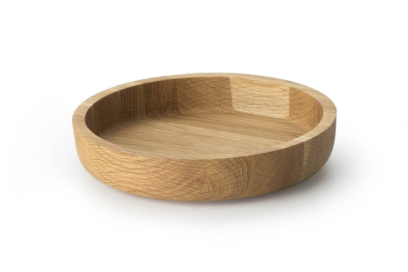 Plateau de service rond Continenta en chêne Ø20x4,3cm