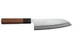 Couteau santoku 16,5cm japonais artisanal Makoto Kurosaki VG7 Damas martelé