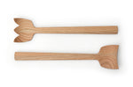 Set de 2 couverts à salade Continenta en bois de chêne 30,5cm