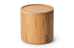 Boîte de conservation ronde Continenta en bois de chêne 13x13cm