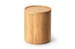 Boîte de conservation ronde Continenta en bois de chêne 13x16cm