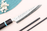 Couteau universel japonais artisanal Yu Kurosaki Fujin 15cm SG2 turquoise