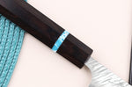 Couteau universel japonais artisanal Yu Kurosaki Fujin 15cm SG2 turquoise