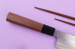 Couteau gyuto 21cm japonais artisanal Makoto Kurosaki VG7 Damas martelé