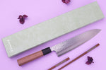 Couteau gyuto 21cm japonais artisanal Makoto Kurosaki VG7 Damas martelé