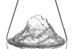 Carafe à eau Alaskan Maker Topographic Pic du midi en verre cristallin