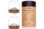 Set de 2 verres à spiritueux Alaskan Maker Topographic Everest & Mont Blanc en verre cristallin