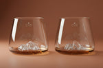 Set de 2 verres à spiritueux Alaskan Maker Topographic Everest & Mont Blanc en verre cristallin