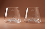 Set de 2 verres à spiritueux Alaskan Maker Topographic Everest & Mont Blanc en verre cristallin