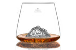 Set de 2 verres à spiritueux Alaskan Maker Topographic Mont Fuji & Denali en verre cristallin