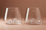 Set de 2 verres à spiritueux Alaskan Maker Topographic Grand Canyon & Matterhorn en verre cristallin