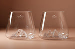 Set de 2 verres à spiritueux Alaskan Maker Topographic Tre Cime & Mont Rosa en verre cristallin