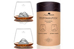 Set de 2 verres à spiritueux Alaskan Maker Topographic Zugspitze & Watzmann en verre cristallin