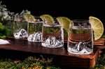 Set de 4 shooters Alaskan Maker Topographic en verre cristallin