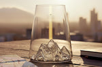 Verre à spiritueux long Alaskan Maker Topographic Mont Everest en verre critsallin