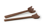 Set de 2 couverts à salade Continenta en bois de noyer 30,5cm
