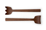 Set de 2 couverts à salade Continenta en bois de noyer 30,5cm