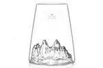 Verre à spiritueux long Alaskan Maker Topographic Tre Cime en verre cristallin
