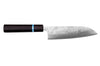 Couteau santoku japonais artisanal Yu Kurosaki Fujin 16,5cm SG2 turquoise