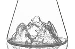 Carafe à eau Alaskan Maker Topographic Aiguille du midi en verre cristallin