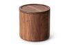 Boîte de conservation ronde Continenta en bois de noyer Ø13x13cm