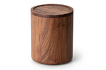 Boîte de conservation ronde Continenta en bois de noyer 13x16cm